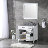 36" Vanity New Pure White (Without sink and countertop) Right or Left side 4 Drawers - ZCBuildingSupply